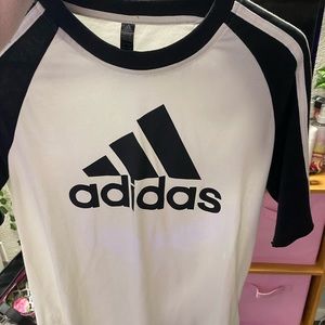 black and white adidas t-shirt